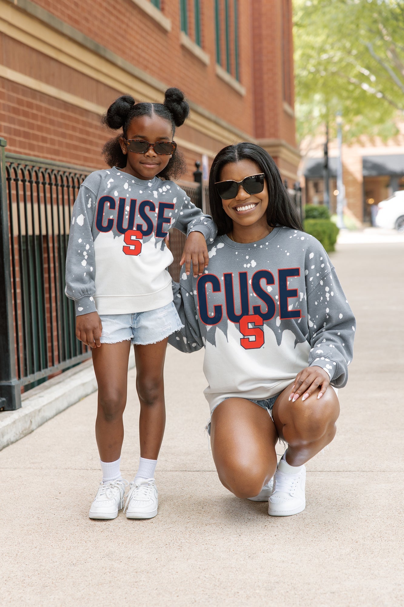 SYRACUSE ORANGE CASUAL FAN KIDS FADED WASH CREWNECK PULLOVER