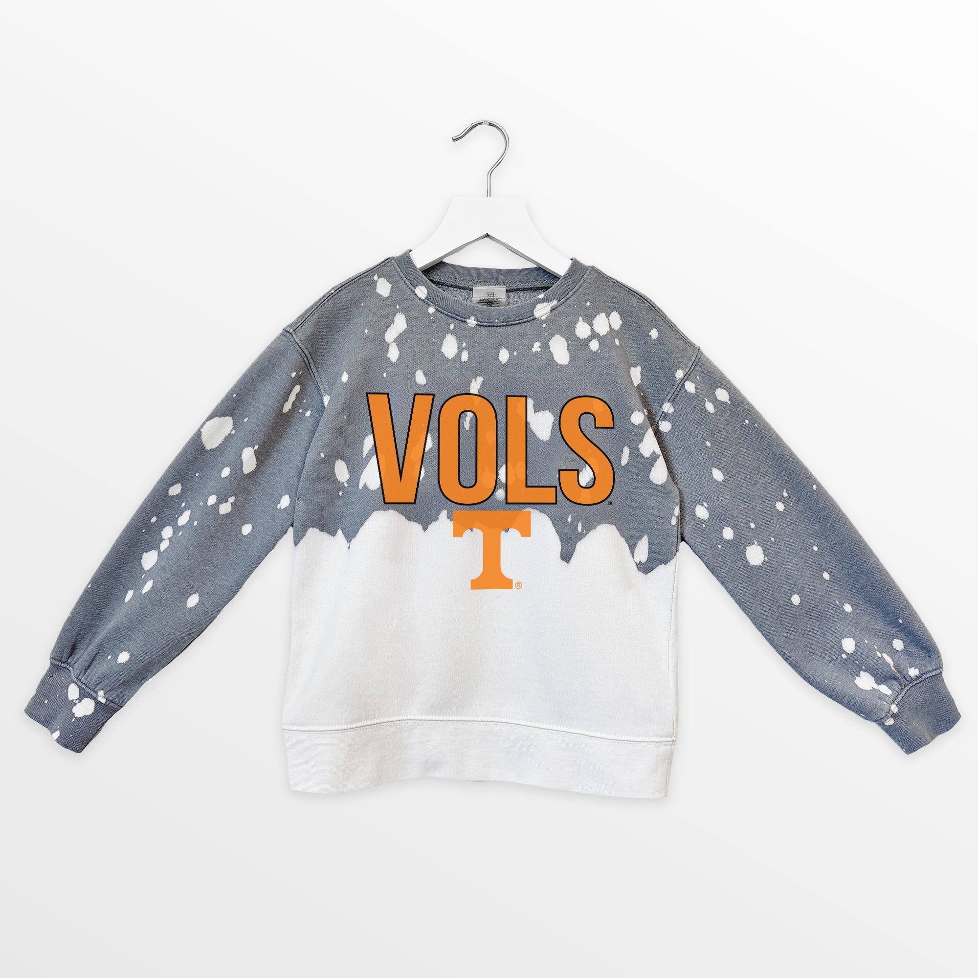 TENNESSEE VOLUNTEERS CASUAL FAN KIDS FADED WASH CREWNECK PULLOVER