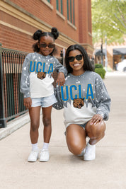 UCLA BRUINS CASUAL FAN KIDS FADED WASH CREWNECK PULLOVER