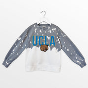 UCLA BRUINS CASUAL FAN KIDS FADED WASH CREWNECK PULLOVER