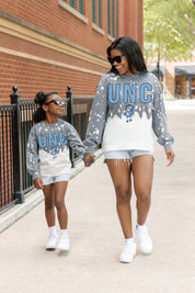 NORTH CAROLINA TAR HEELS CASUAL FAN KIDS FADED WASH CREWNECK PULLOVER