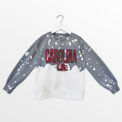 SOUTH CAROLINA GAMECOCKS CASUAL FAN KIDS FADED WASH CREWNECK PULLOVER