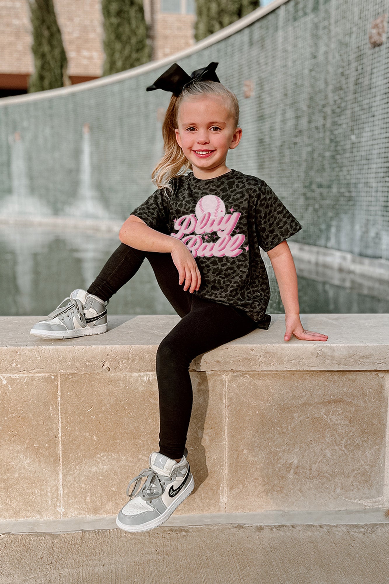 PLAY BALL BABE CLASSIC LEOPARD TODDLER TEE