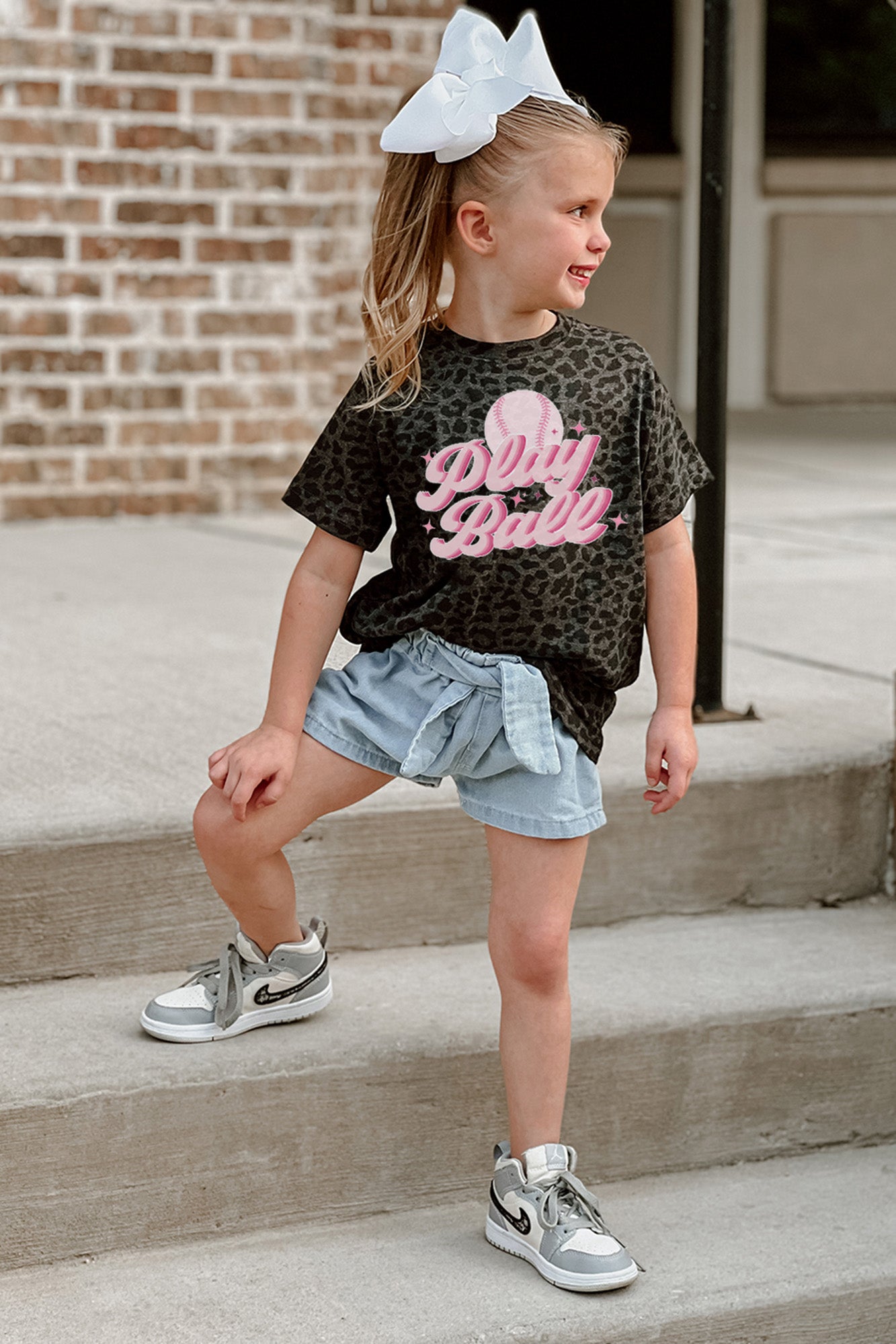PLAY BALL BABE CLASSIC LEOPARD TODDLER TEE