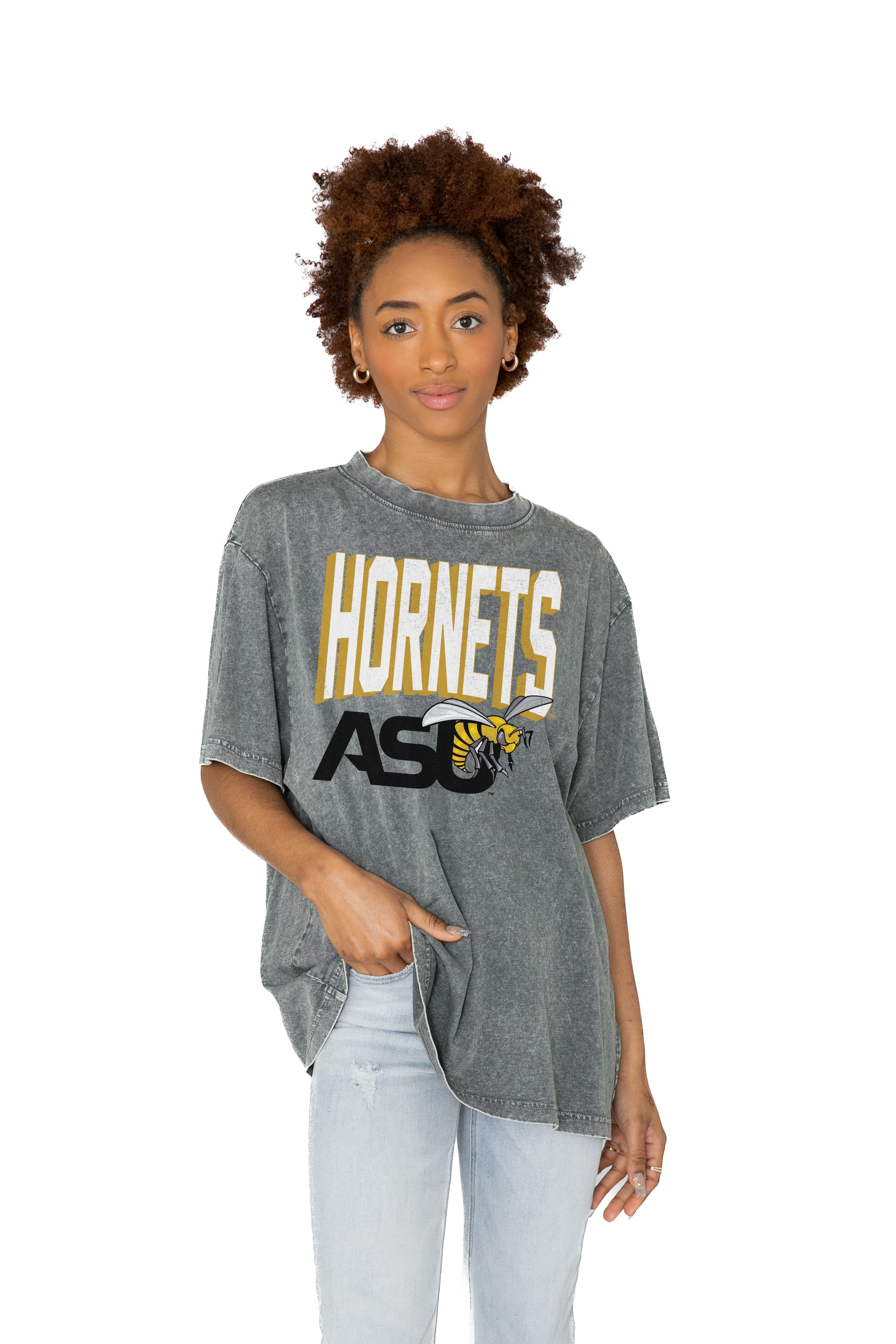 ALABAMA STATE HORNETS SOLID DEFENSE OVERSIZED CREWNECK TEE