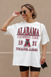 ALABAMA CRIMSON TIDE OLD SCHOOL COOL OVERSIZED CREWNECK TEE-