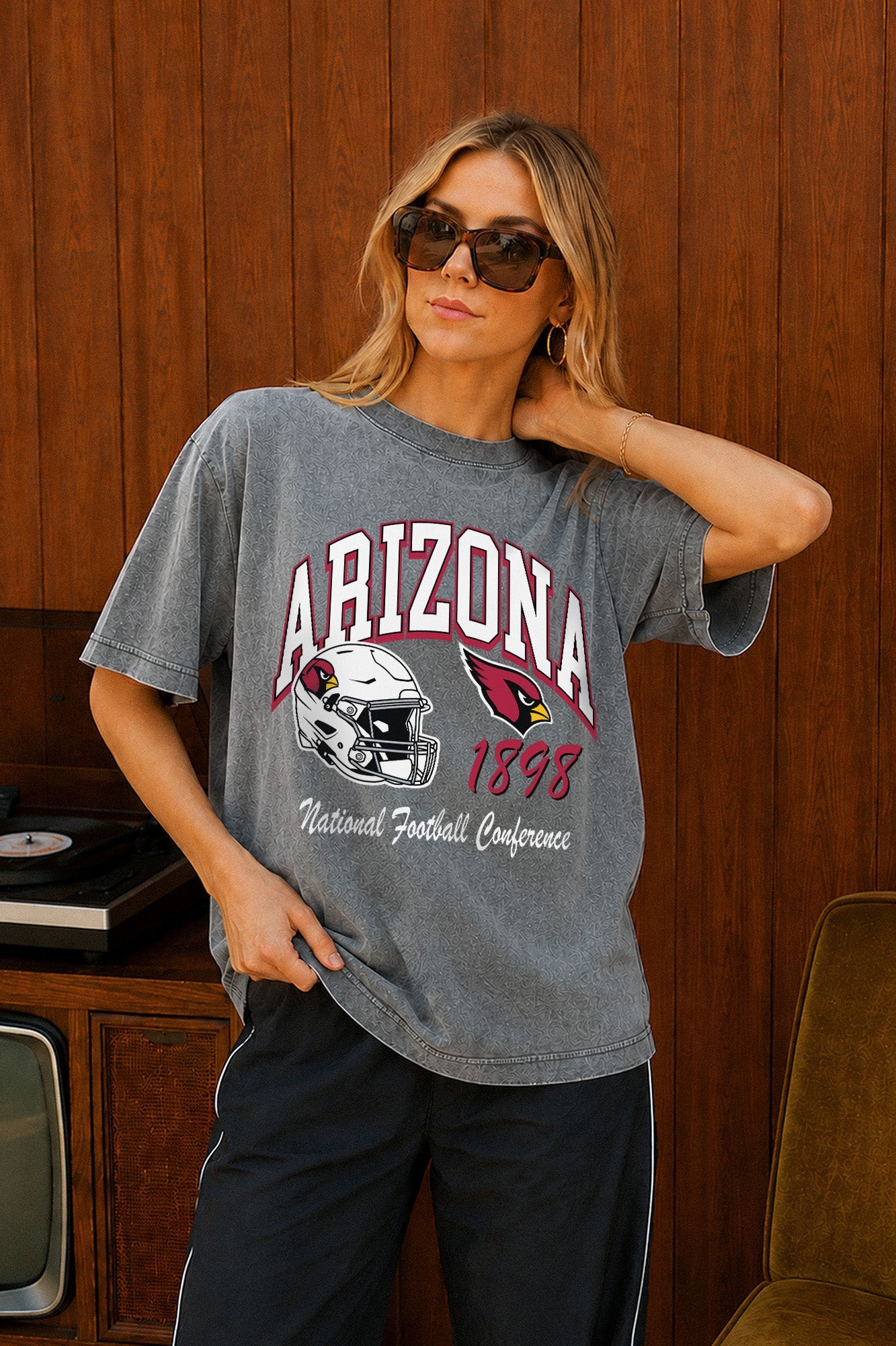 ARIZONA CARDINALS CLASSIC MOTION WASHED RELAXED FIT TEE