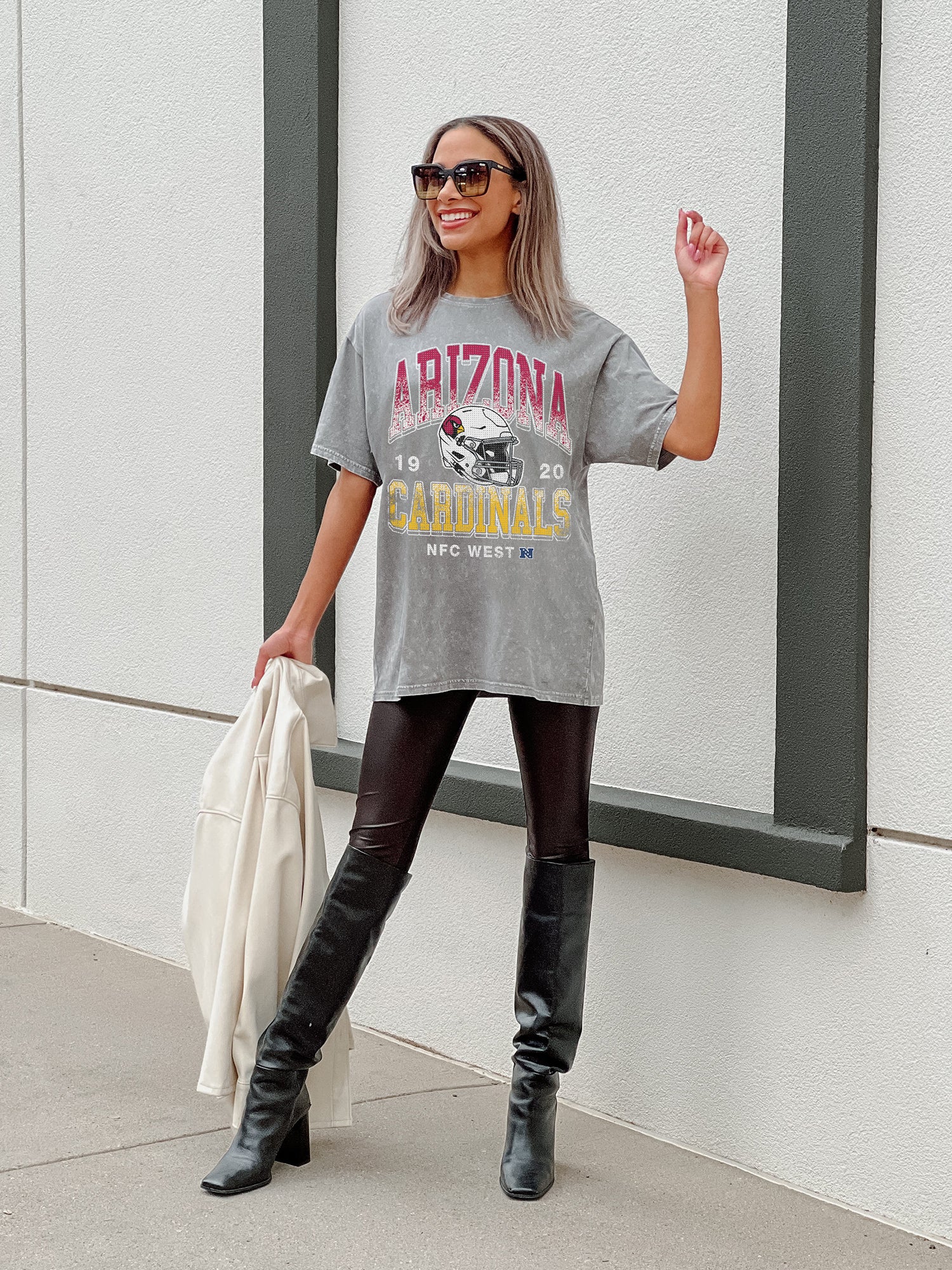 ARIZONA CARDINALS Nothing But The Best Oversized Crewneck Tee