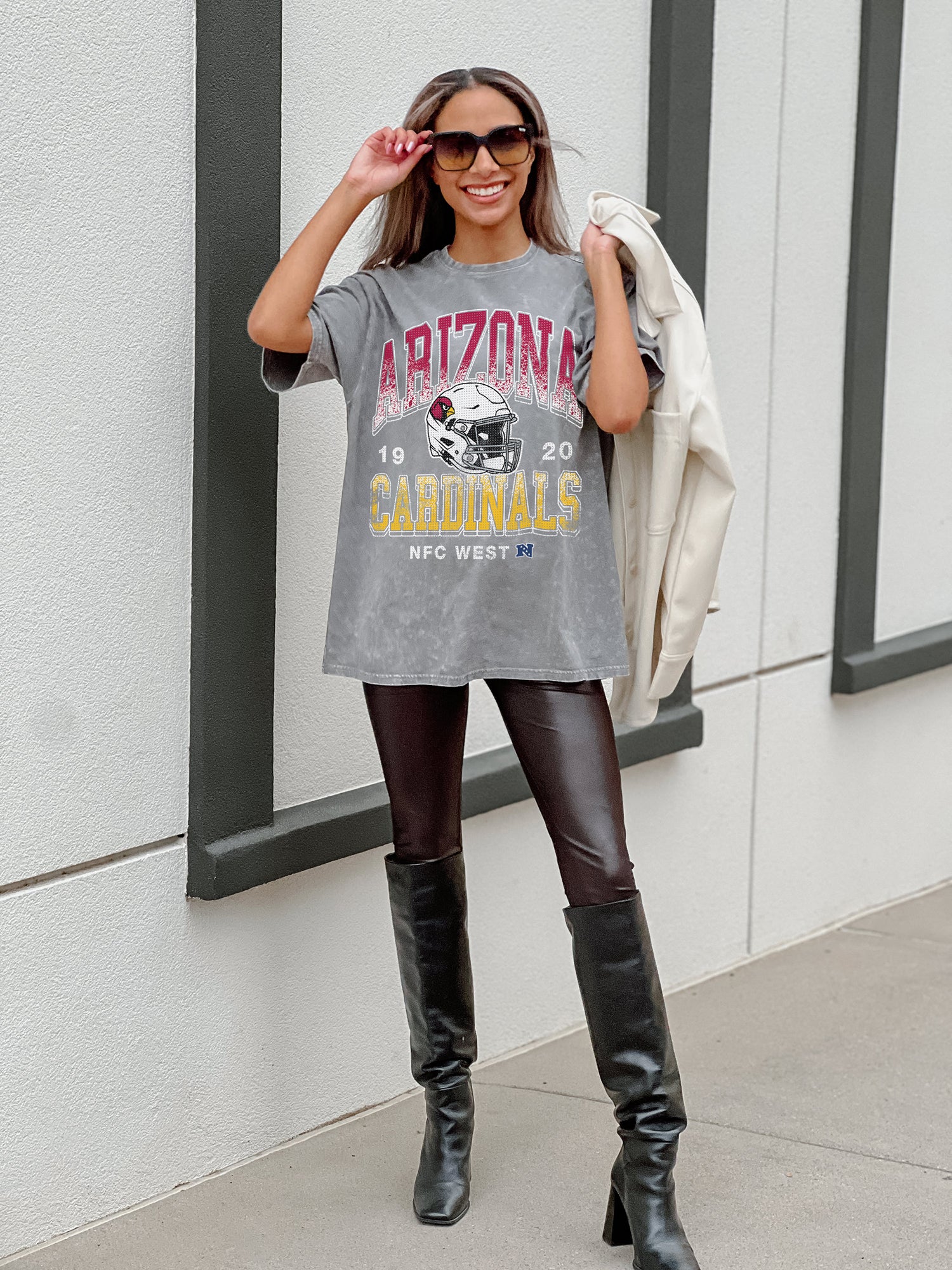 ARIZONA CARDINALS Nothing But The Best Oversized Crewneck Tee