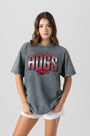 ARKANSAS RAZORBACKS PEAK PERFORMANCE OVERSIZED CREWNECK TEE