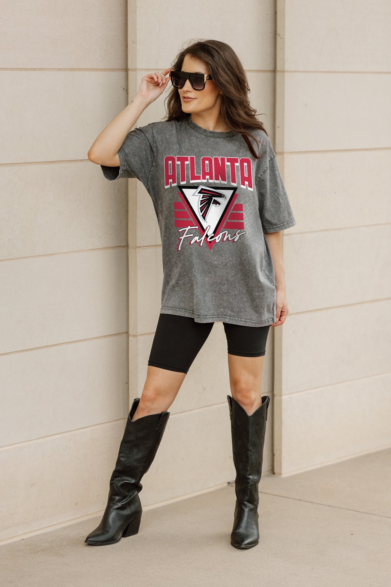 ATLANTA FALCONS PLAY IT FORWARD OVERSIZED CREWNECK TEE