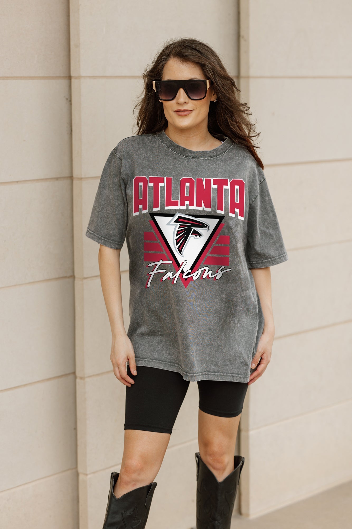ATLANTA FALCONS PLAY IT FORWARD OVERSIZED CREWNECK TEE