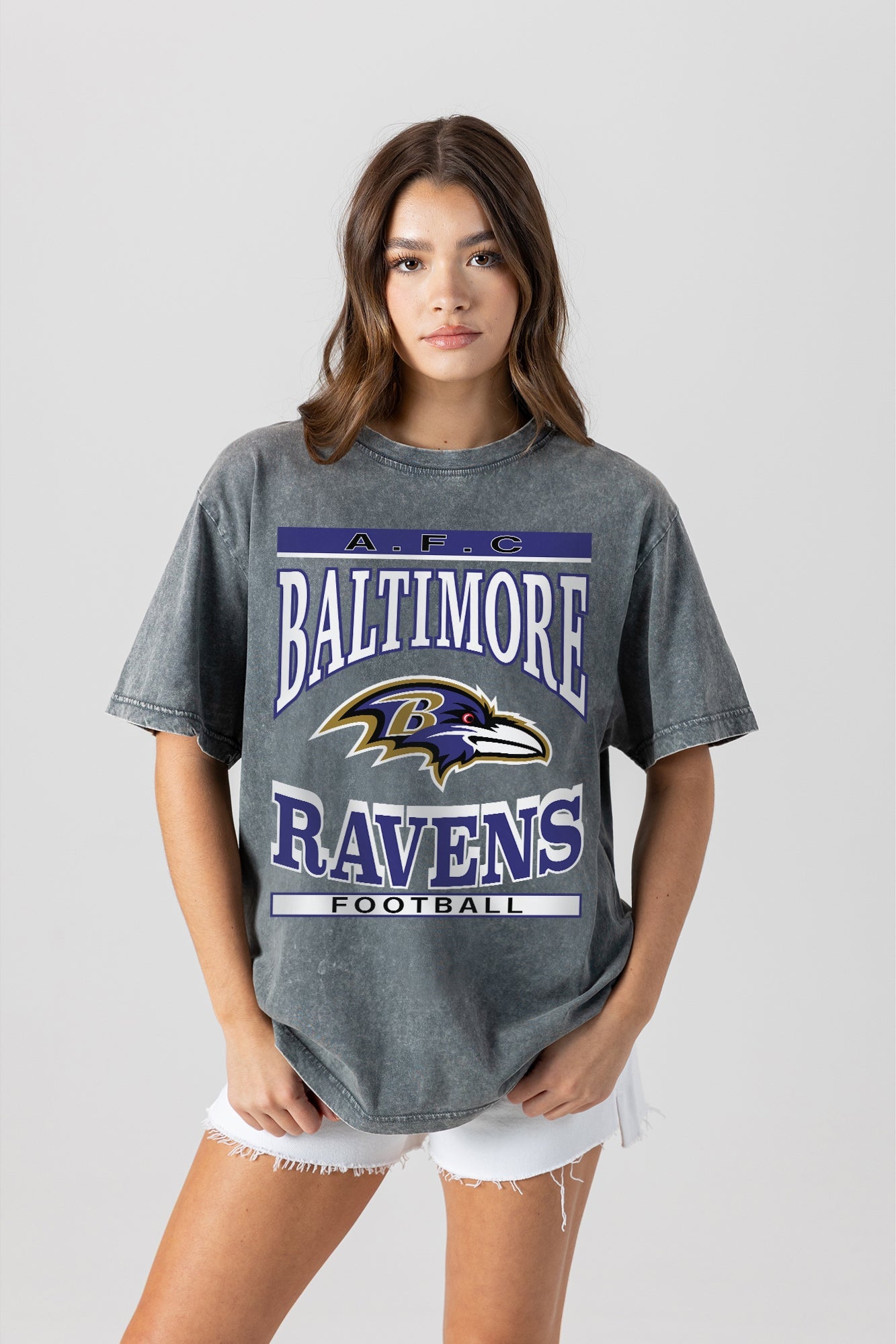 BALTIMORE RAVENS CLASSIC GRIND WASHED RELAXED FIT TEE