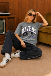 BALTIMORE RAVENS CLASSIC MOTION WASHED RELAXED FIT TEE