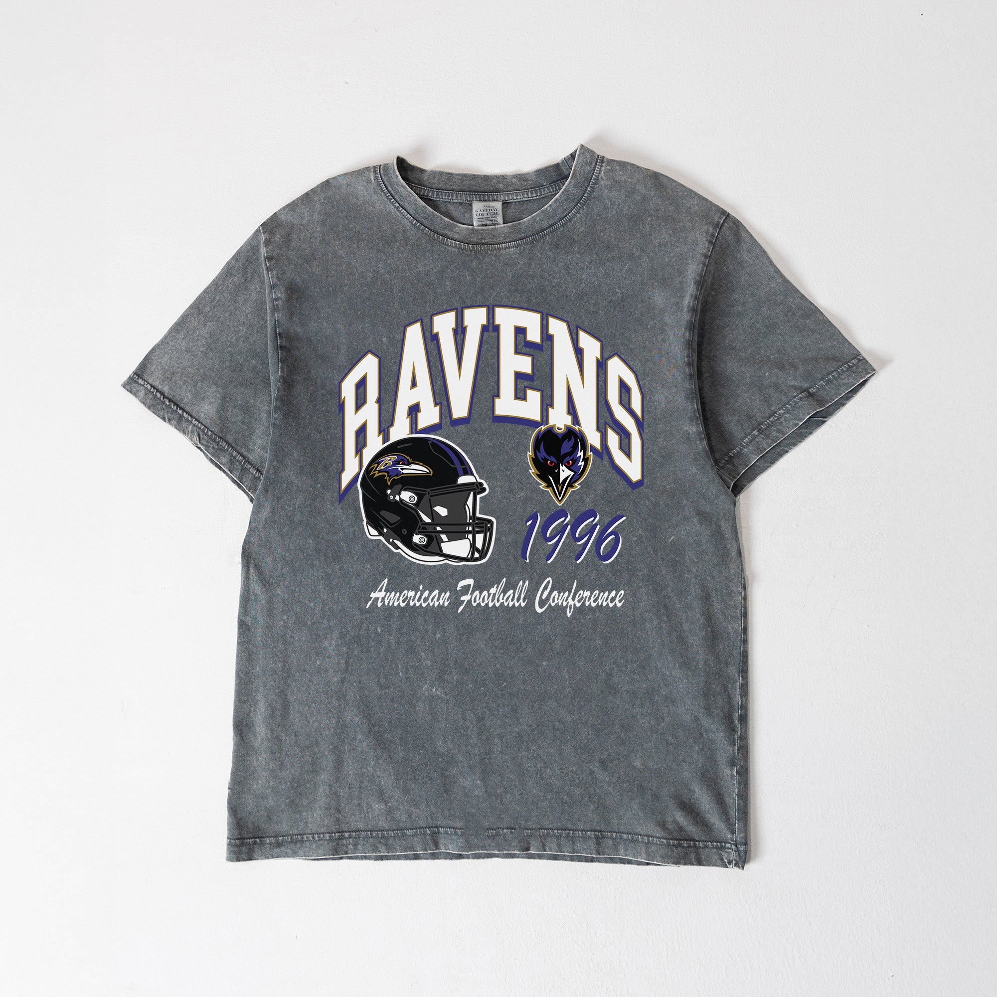BALTIMORE RAVENS CLASSIC MOTION WASHED RELAXED FIT TEE