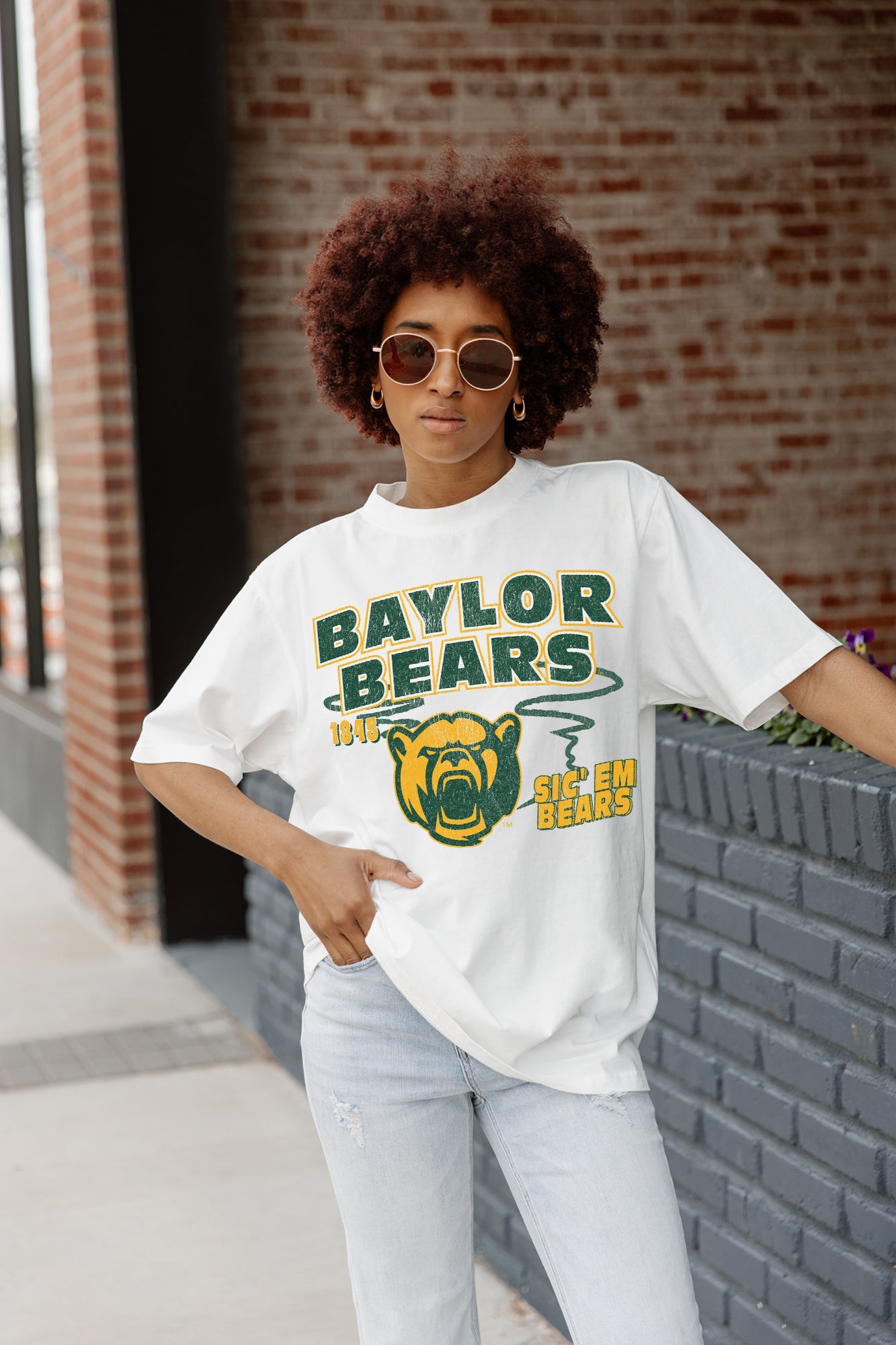 BAYLOR BEARS IN THE LEAD OVERSIZED CREWNECK TEE