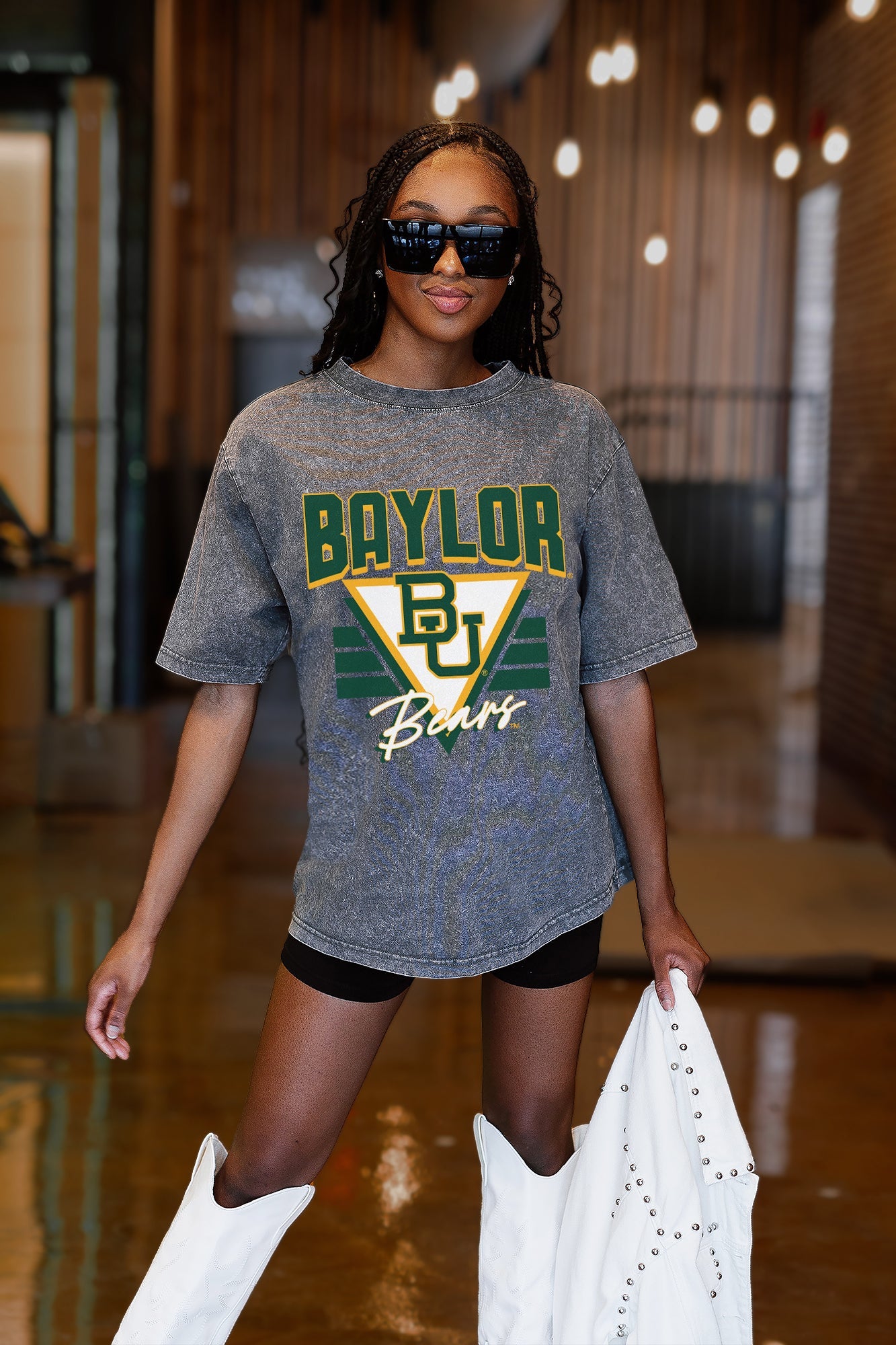 BAYLOR BEARS PLAY IT FORWARD OVERSIZED CREWNECK TEE