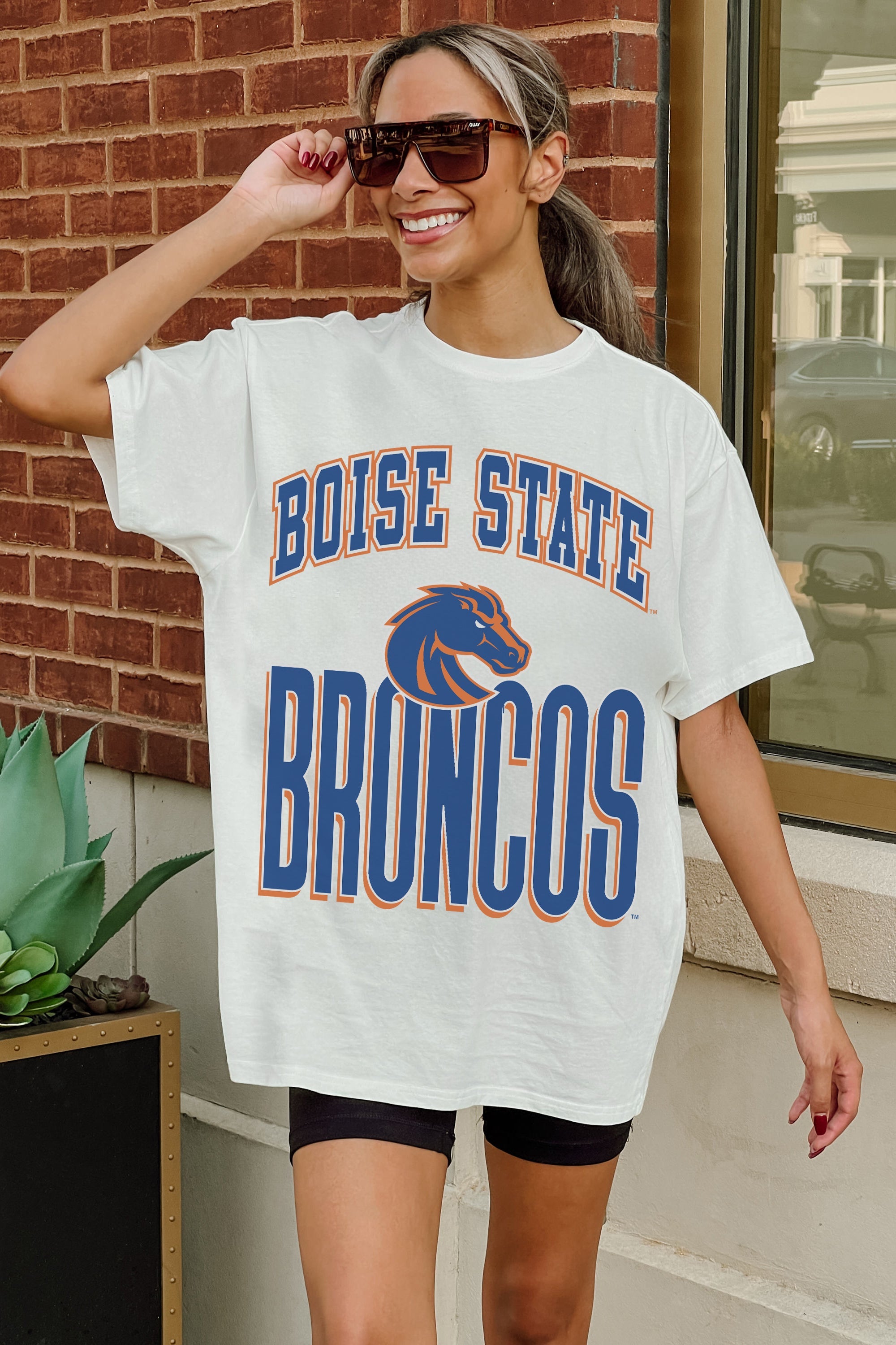BOISE STATE BRONCOS FIERCE FOCUS WASHED RELAXED FIT TEE