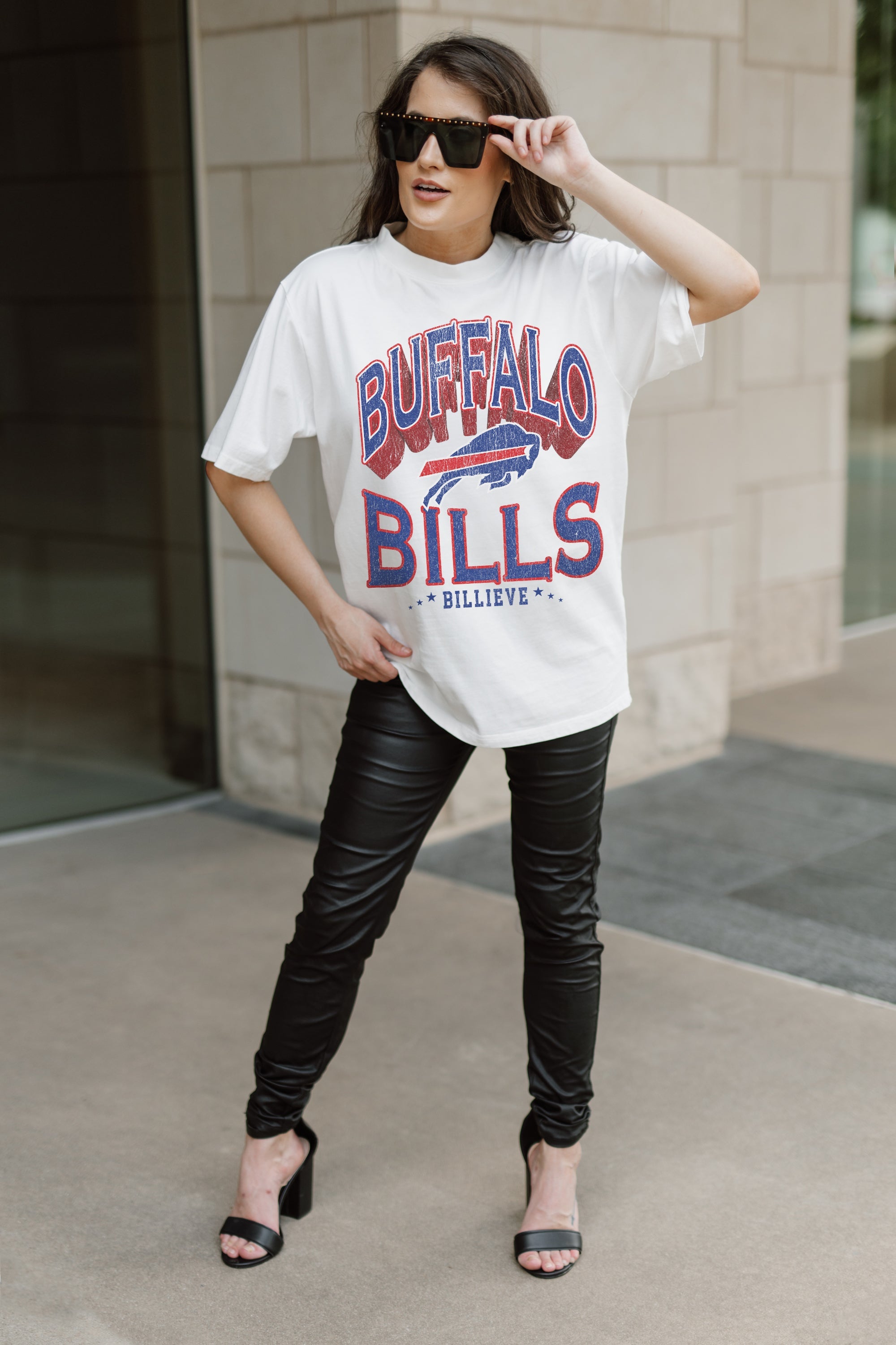 BUFFALO BILLS SHAKEDOWN OVERSIZED CREWNECK TEE