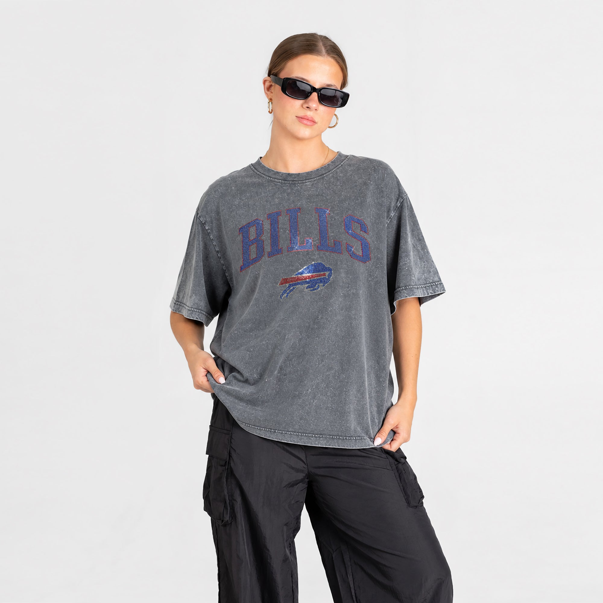 BUFFALO BILLS BLING SEASON OVERSIZED CREWNECK TEE