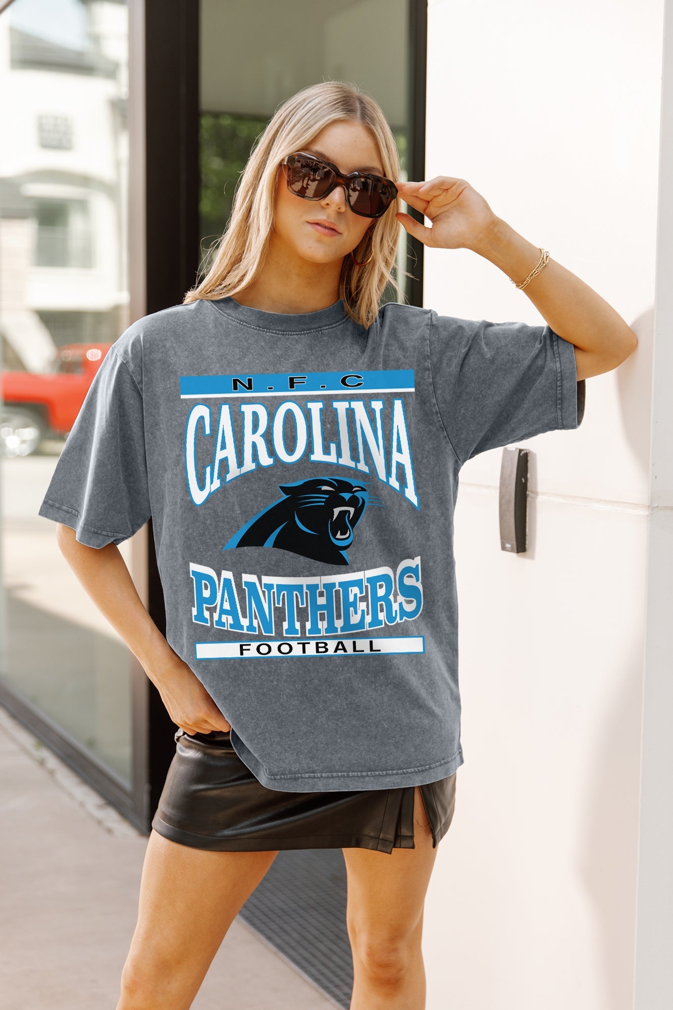 CAROLINA PANTHERS CLASSIC GRIND WASHED RELAXED FIT TEE
