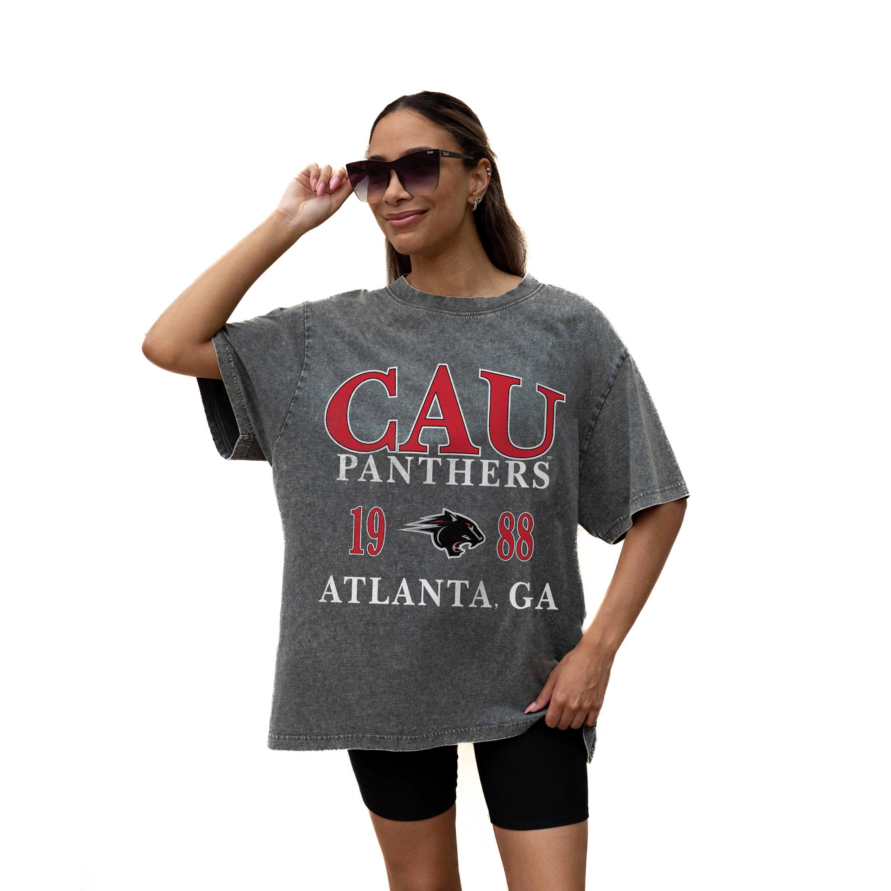 CLARK ATLANTA UNIVERSITY PANTHERS Throwback Oversized Tee