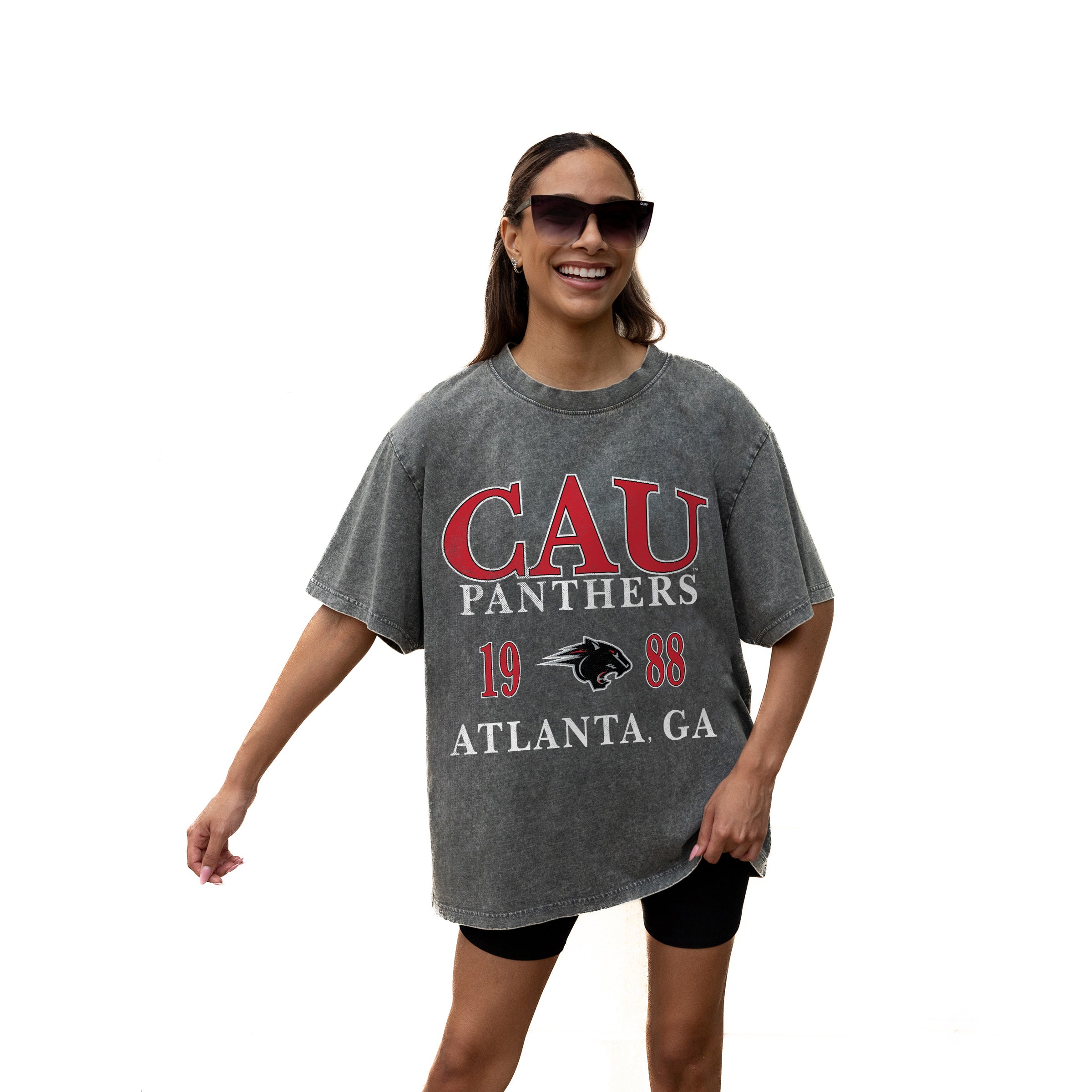 CLARK ATLANTA UNIVERSITY PANTHERS Throwback Oversized Tee