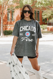 CHICAGO FIRE SC TACKLE TITAN OVERSIZED CREWNECK TEE
