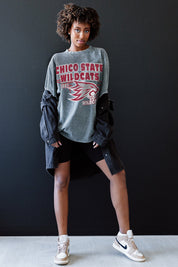 CHICO STATE WILDCATS KEEP THE LEAD OVERSIZED CREWNECK TEE
