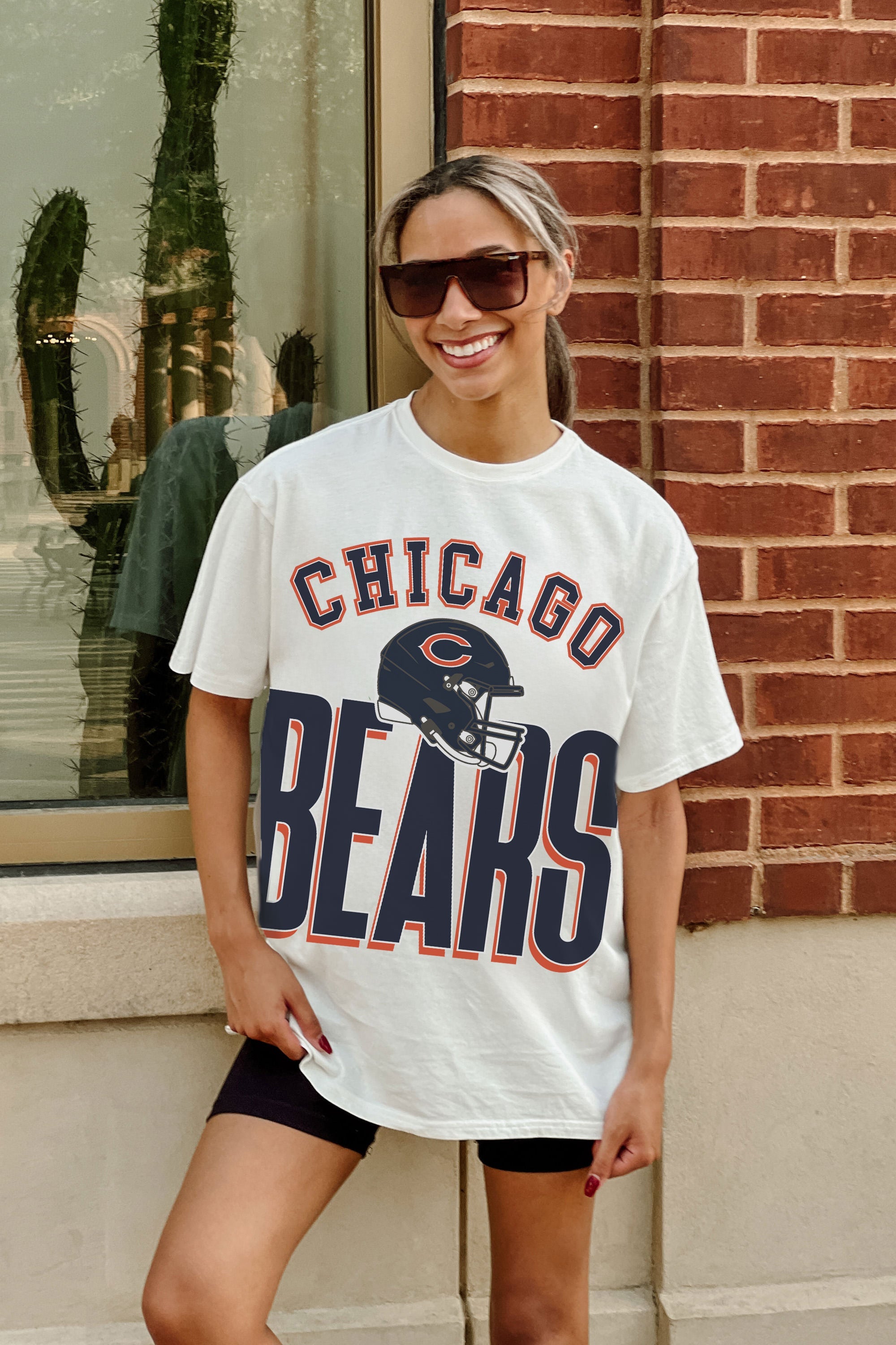 CHICAGO BEARS FIERCE FOCUS WASHED RELAXED FIT TEE