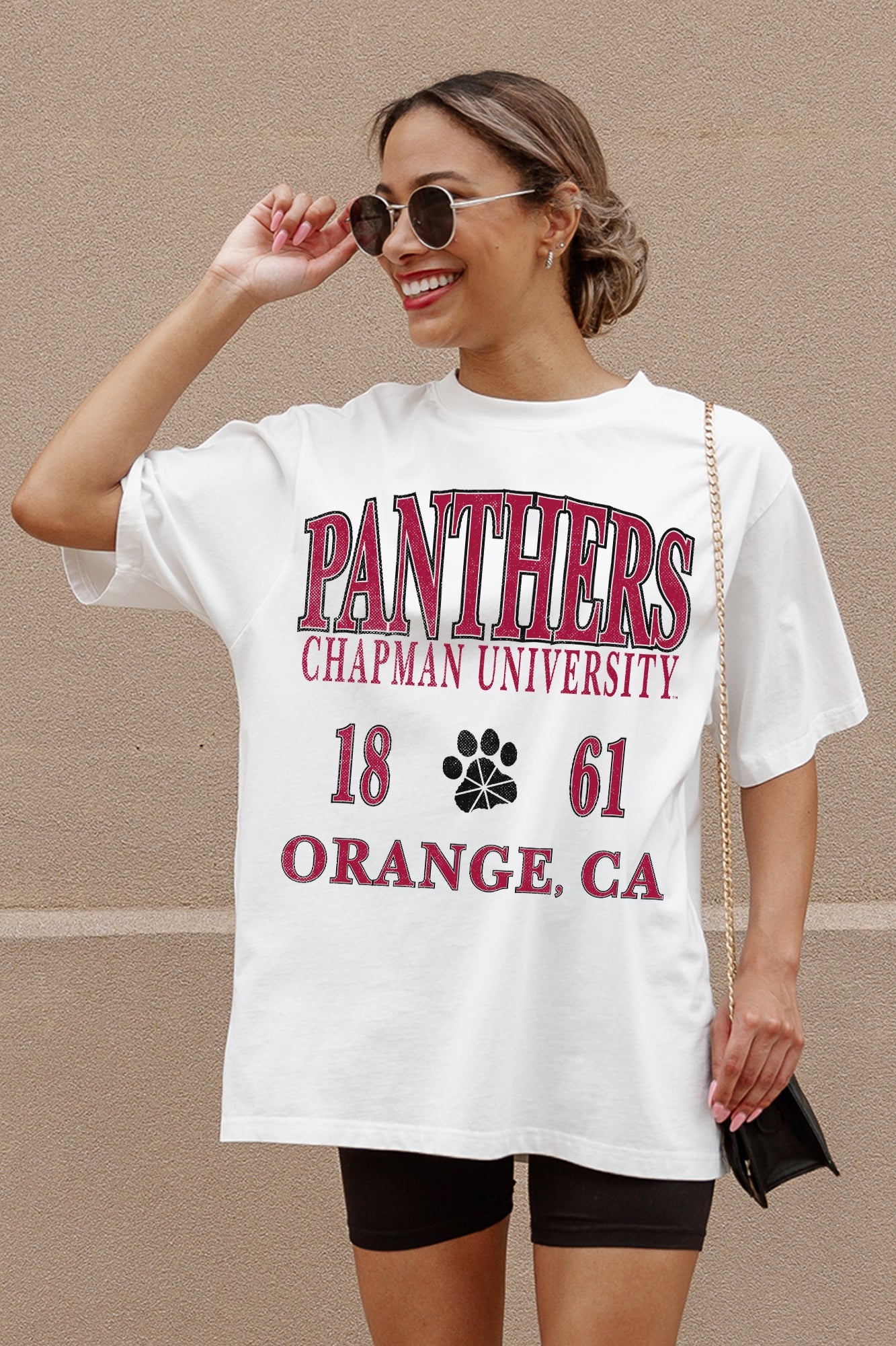 Chapman University Panthers Unity Oversized Tee - Detail View | Gameday Couture - SOHO
