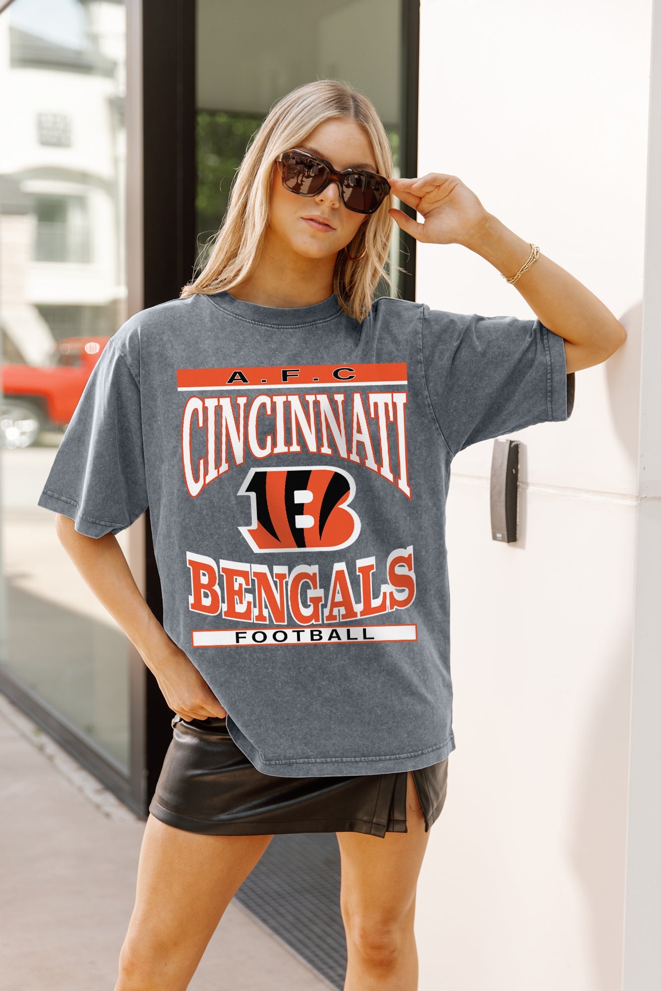 CINCINNATI BENGALS CLASSIC GRIND WASHED RELAXED FIT TEE