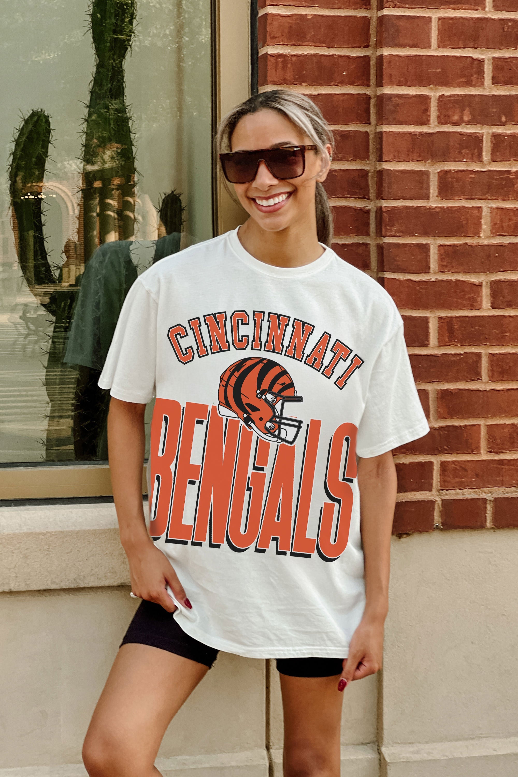 CINCINNATI BENGALS FIERCE FOCUS WASHED RELAXED FIT TEE