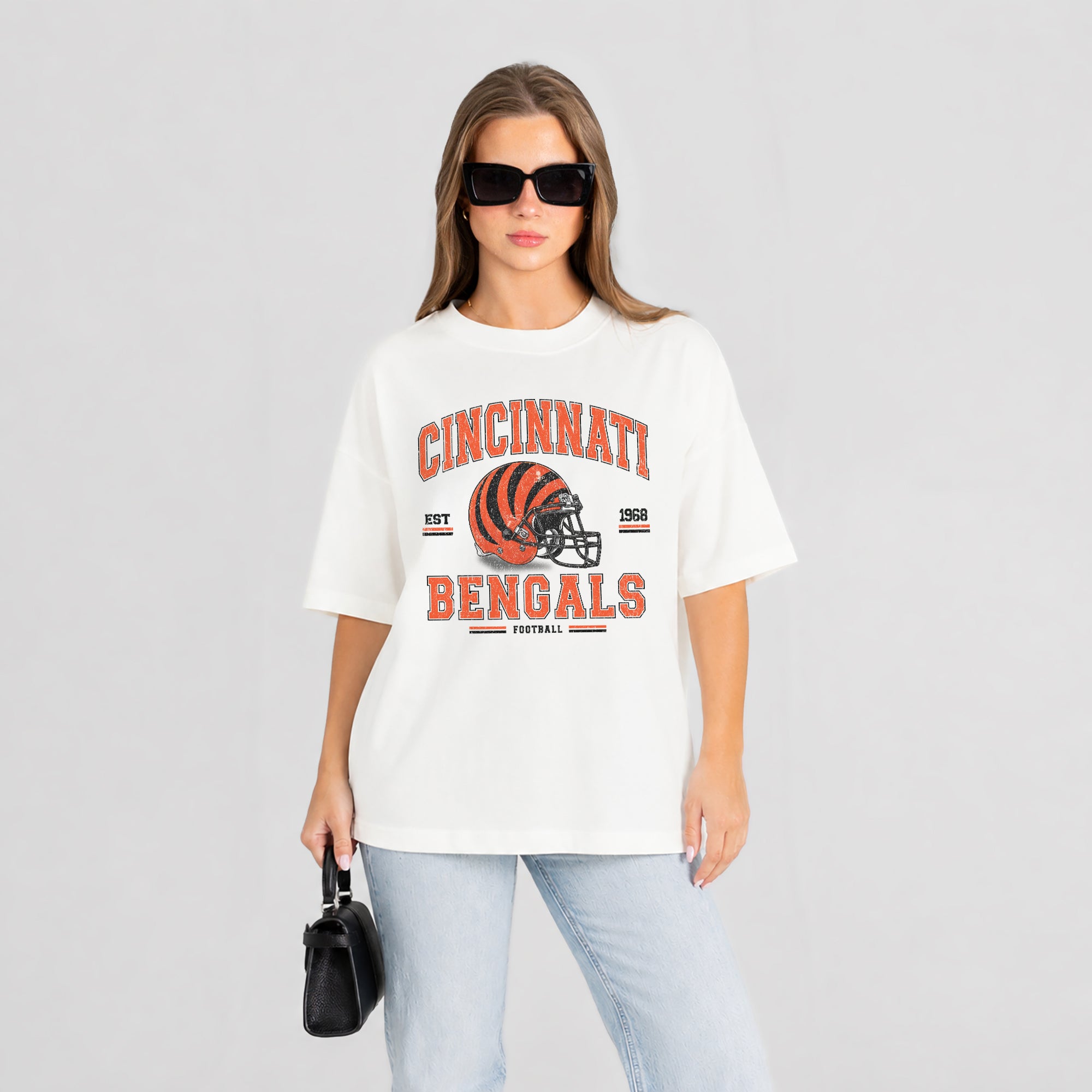 CINCINNATI BENGALS PLAY TO WIN WASHED RELAXED FIT TEE