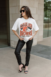 CLEVELAND BROWNS SHAKEDOWN OVERSIZED CREWNECK TEE
