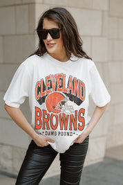 CLEVELAND BROWNS SHAKEDOWN OVERSIZED CREWNECK TEE