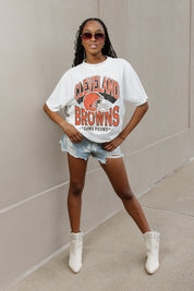CLEVELAND BROWNS SHAKEDOWN OVERSIZED CREWNECK TEE