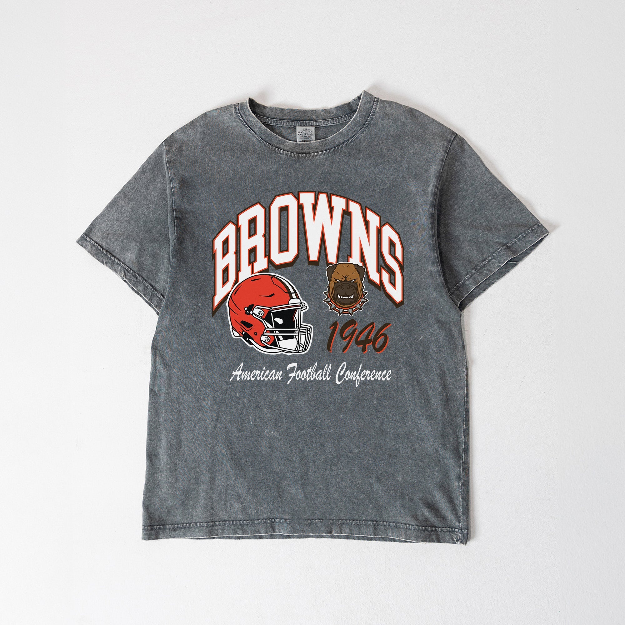 CLEVELAND BROWNS CLASSIC MOTION WASHED RELAXED FIT TEE