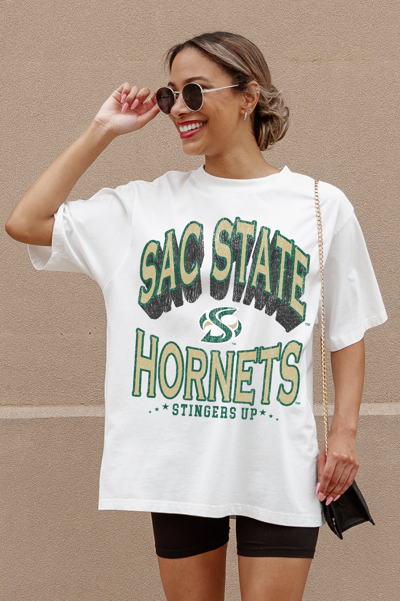 SACRAMENTO STATE HORNETS SHAKEDOWN OVERSIZED CREWNECK TEE