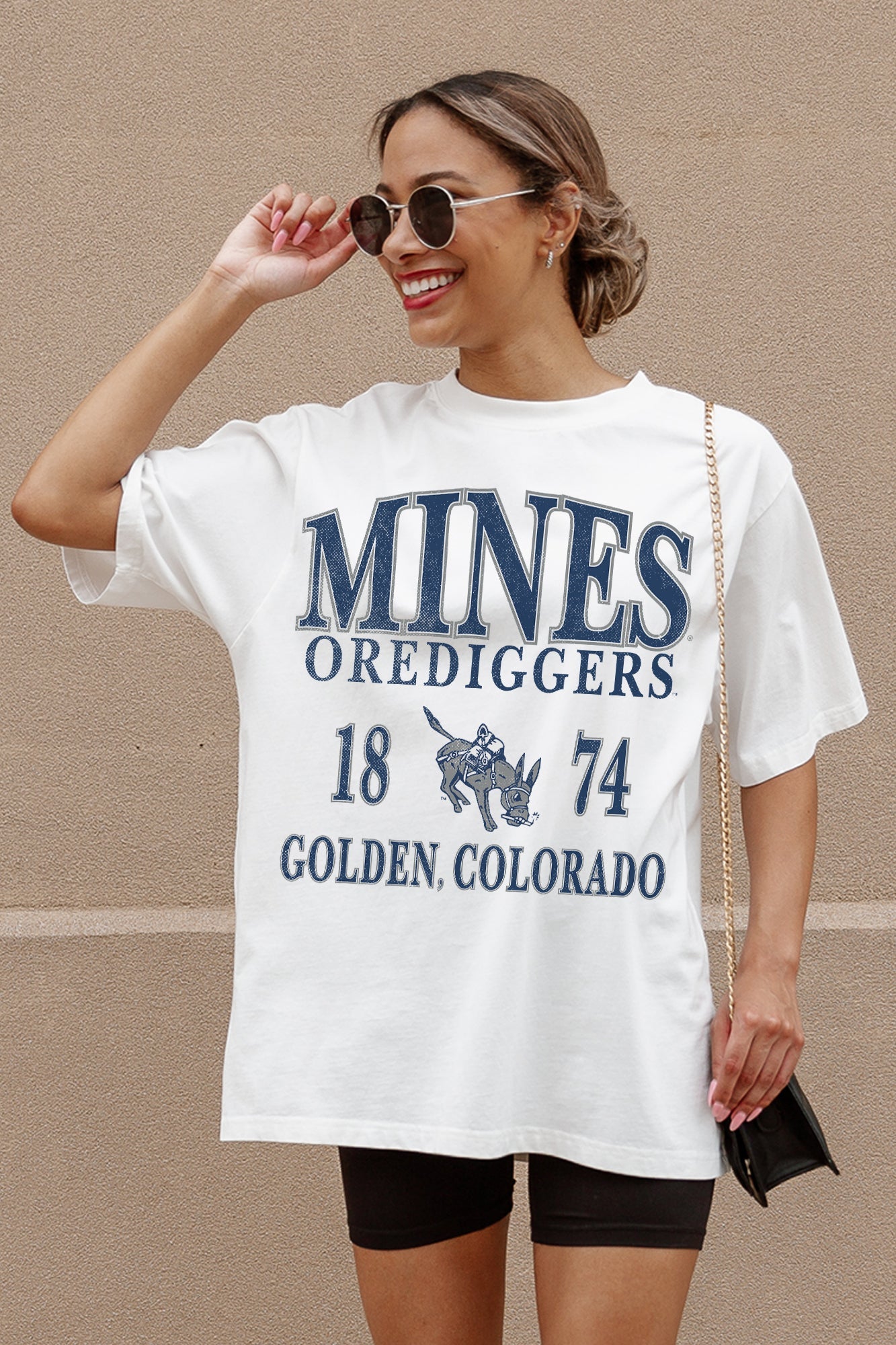 COLORADO SCHOOL OF MINES BURROS UNITY OVERSIZED CREWNECK TEE