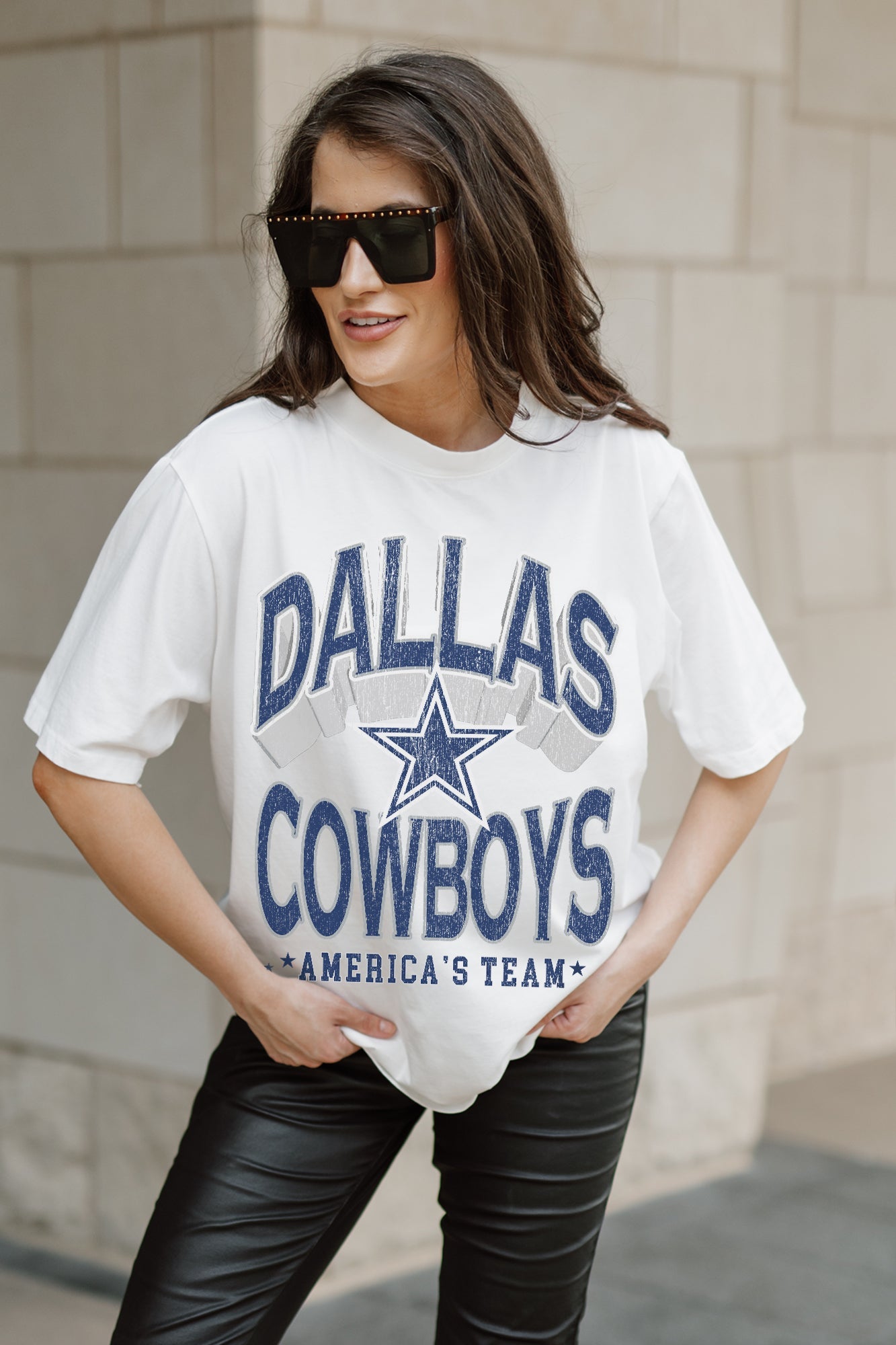 DALLAS COWBOYS SHAKEDOWN OVERSIZED CREWNECK TEE