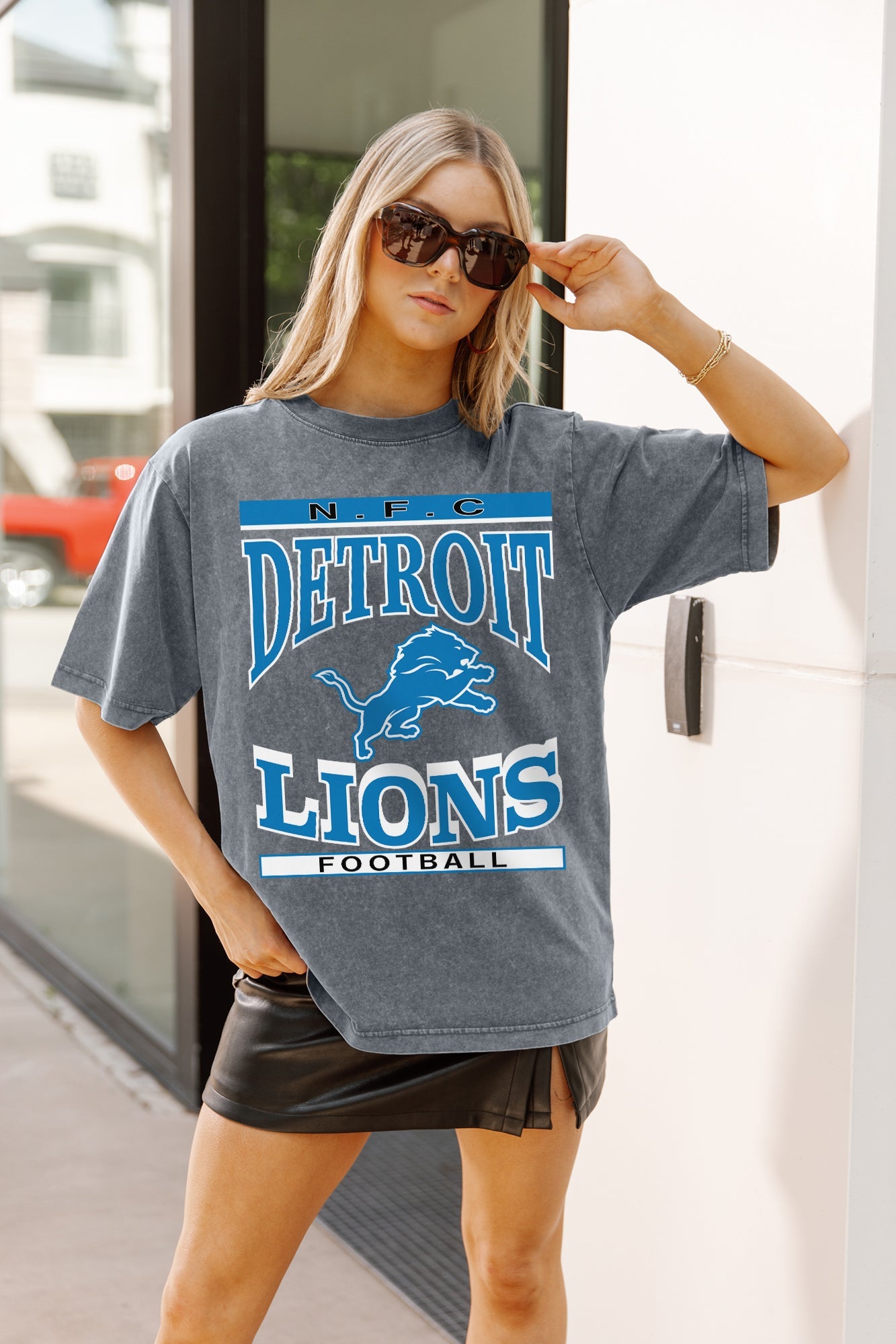 DETROIT LIONS CLASSIC GRIND WASHED RELAXED FIT TEE