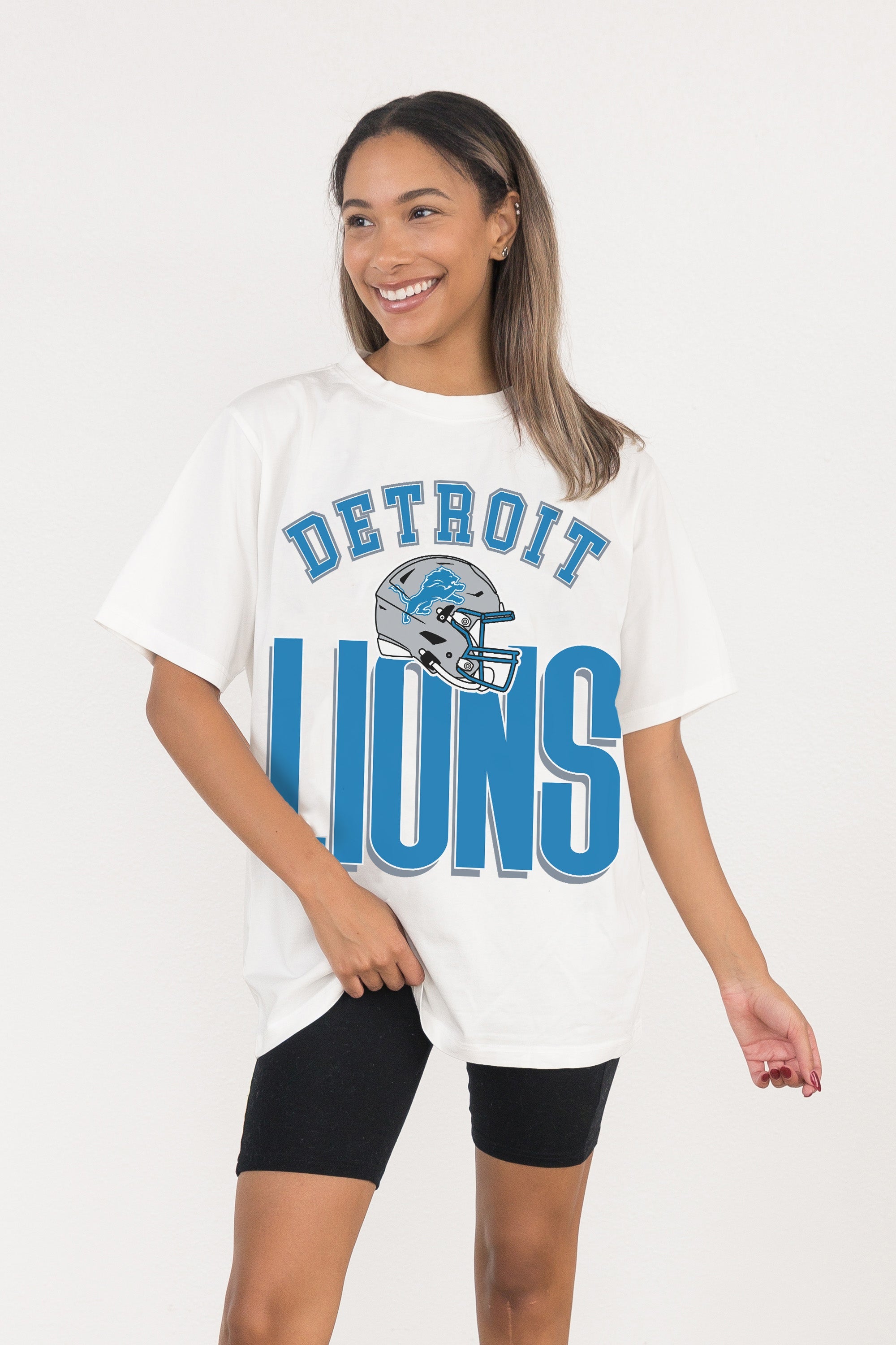 DETROIT LIONS FIERCE FOCUS WASHED RELAXED FIT TEE
