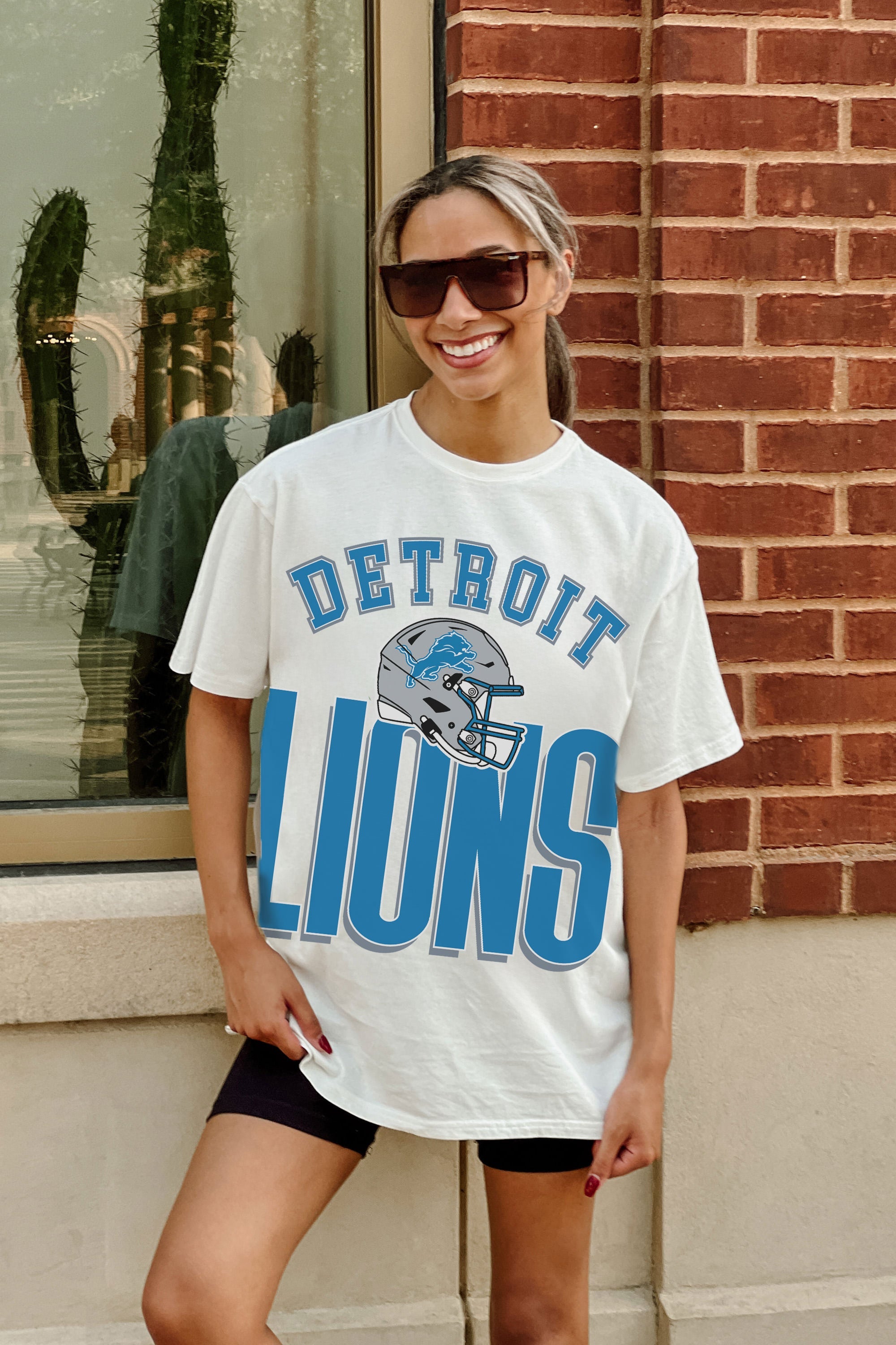 DETROIT LIONS FIERCE FOCUS WASHED RELAXED FIT TEE