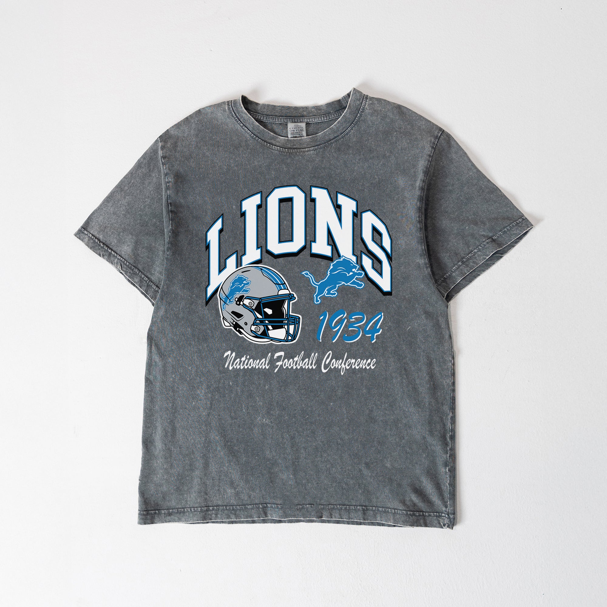 DETROIT LIONS CLASSIC MOTION WASHED RELAXED FIT TEE