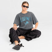 DETROIT LIONS BLING SEASON OVERSIZED CREWNECK TEE