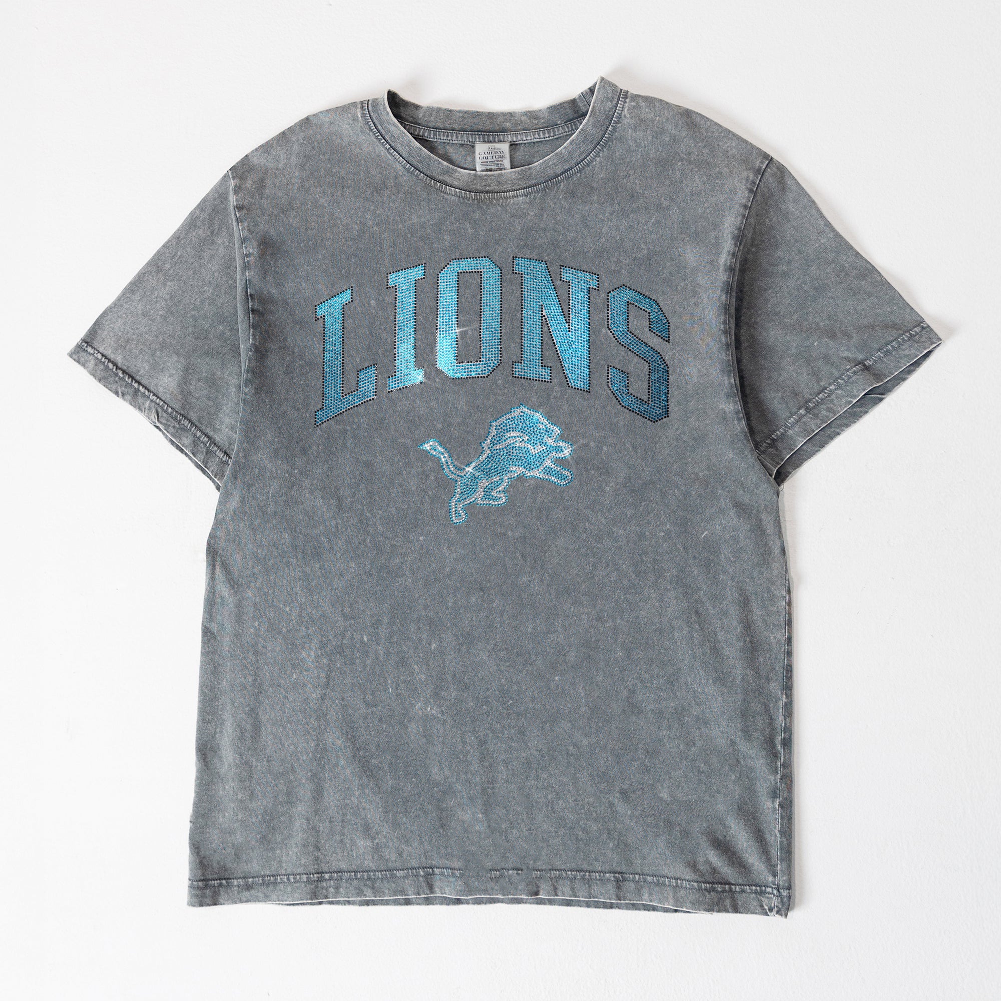 DETROIT LIONS BLING SEASON OVERSIZED CREWNECK TEE