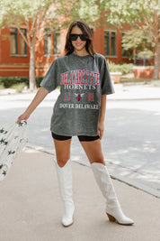 DELAWARE STATE HORNETS THROWBACK OVERSIZED CREWNECK TEE