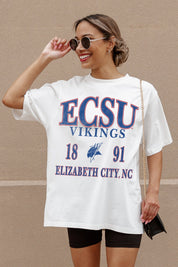 ELIZABETH CITY STATE UNIVERSITY VIKINGS UNITY OVERSIZED CREWNECK TEE - Profile View | Gameday Couture - SOHO