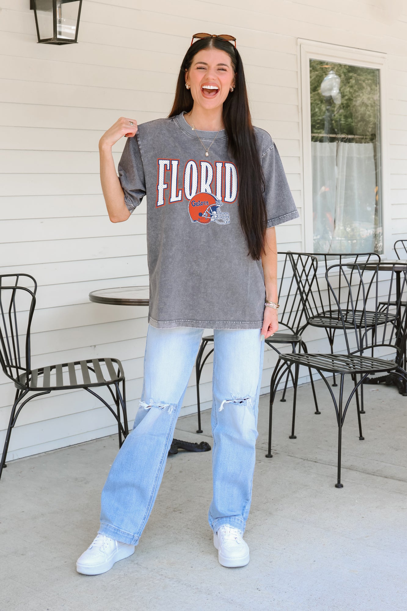FLORIDA GATORS PLAYBOOK WIN OVERSIZED CREWNECK TEE